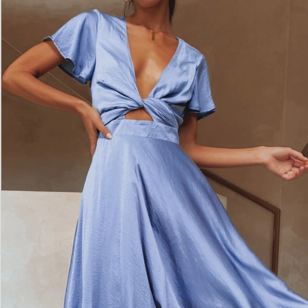 Billy J Sunny Daze Dress Blue Steel